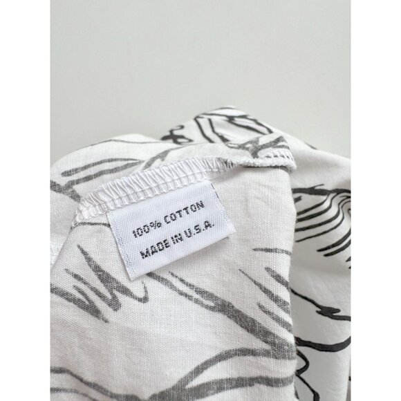 BRYN WALKER Ivy White Black Tulip Floral Cotton Oversized Tunic Top, Size S - Picture 12 of 14